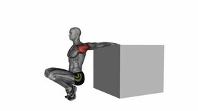 reverse shoulder stretch fitness exercise workout animation male muscle highlight demonstration at 4K resolution 60 fps crisp quality for websites, apps, blogs, social media etc.