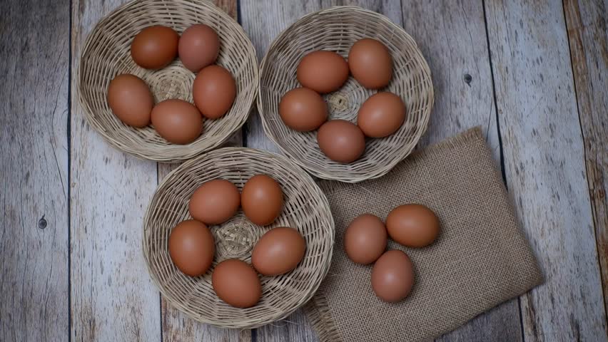 Don't put all your eggs in one basket concept. eggs in baskets, eggs one basket money investment conceptual. Royalty-Free Stock Footage #1100543733