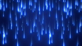 Abstract glowing energy futuristic blue lines raining energy magical abstract background. Video 4k