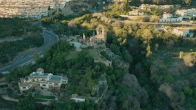 

Aerial 4K video from drone to Colomares Monument Castle dedicated to Christopher Columbus. Benalmadena, Malaga, Andalusia, Spain, Europe.

