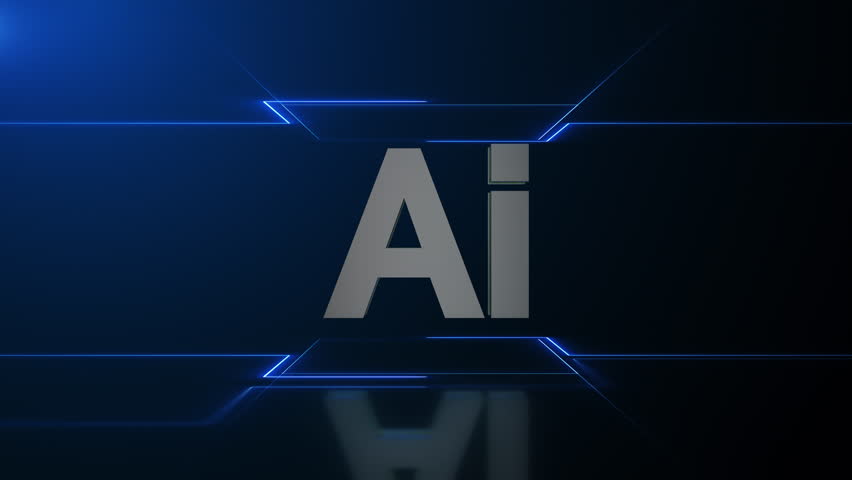 Artificial Intelligence Logo Loops. Artificial Intelligence (AI) Branch of Computer Science Creating Machines.
 Royalty-Free Stock Footage #1100562443