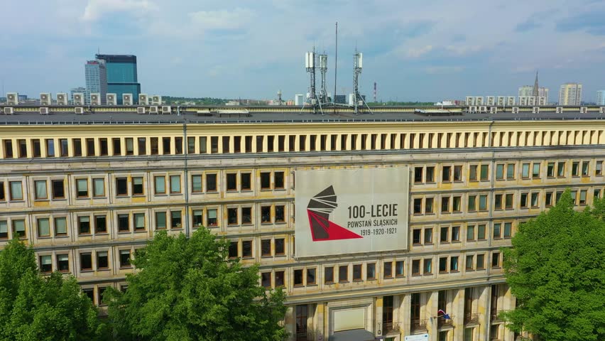 Square Chrobrego Katowice Plac Aerial View Poland