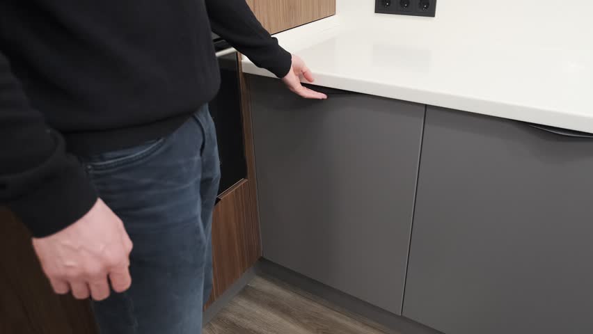 Magical nook with soft-closing pull-out baskets for the kitchen. Compact universal cupboard for dishes, pots, pans
