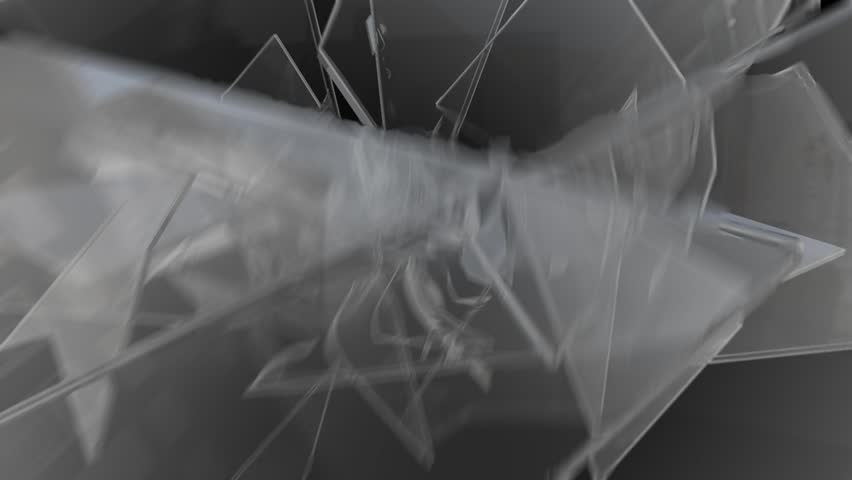 Stock footage of shattered glass pieces on isolated black background. | Shutterstock HD Video #1100572645