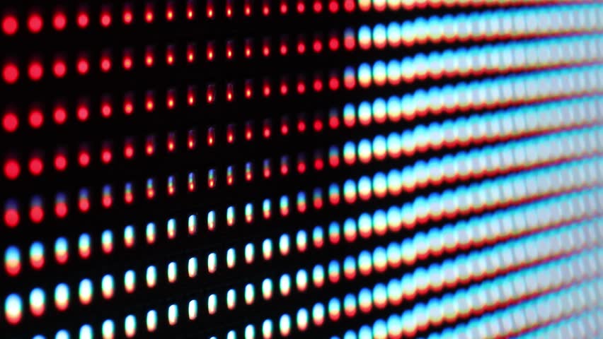 Bright colored LED SMD video wall with high saturated patterns - close up 4k video Royalty-Free Stock Footage #1100578319