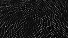 animated abstract pattern with geometric elements in black and gray tones gradient background