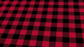  An abstract pattern animated with checkered geometric elements. red black gradient background