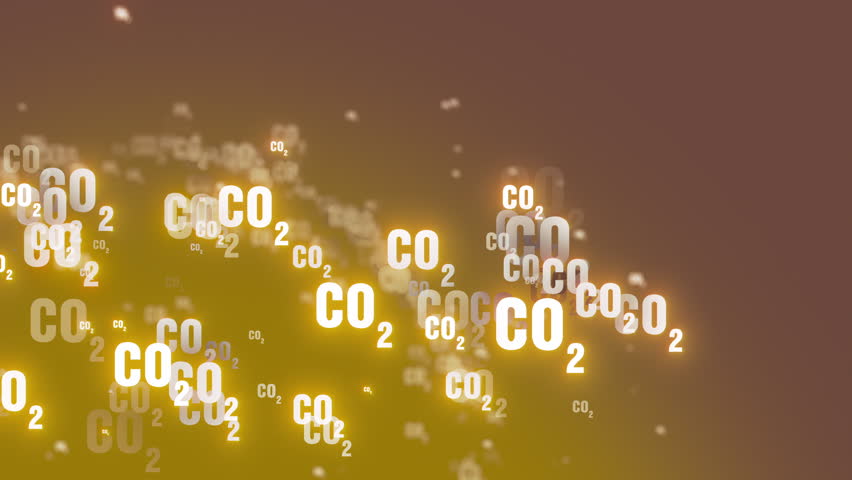 Carbon Dioxide CO2 Particle Animation on Brown Background Royalty-Free Stock Footage #1100588355