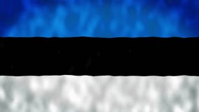 Estonia Flag Seamless Loop. 3D animation. A beautiful view of Estonia flag video. 3d flag waving video. Estonia flag 4k resolution.