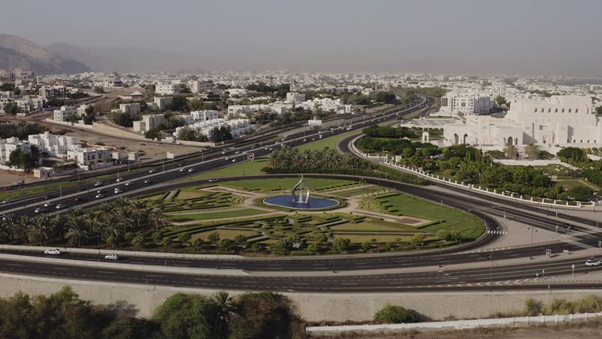Sultan Qaboos Street (aka Sultan Qaboos Highway) is a major highway in Muscat, the capital of Oman. It is named after Sultan Qaboos. View on Sultan Qaboos Royalty-Free Stock Footage #1100593687