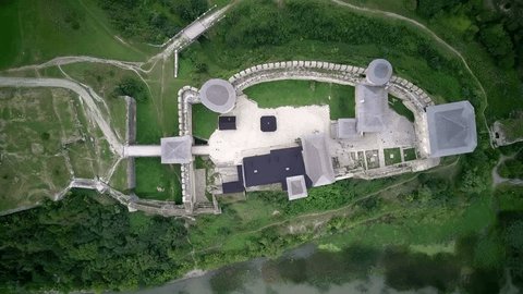 Premium Photo  Aerial view of a medieval castle fortress in the city of  klodzko poland