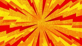 Bright Comic Book Looping Background, Cartoon Looping Background, Red and Yellow Lightning Bolts on an Orange Textured Background - Powered by Shutterstock - Get 15% off with code: PIKWIZARD15