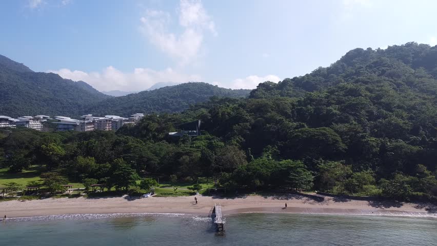 Aerial shot of the beach of Pico de Loro Cove in Nasugbu Batangas