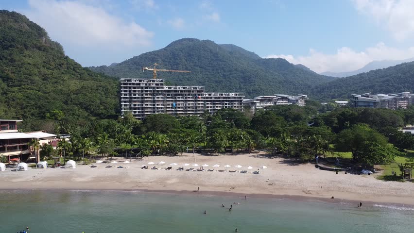 Aerial shot of the beach of Pico de Loro Cove in Nasugbu Batangas