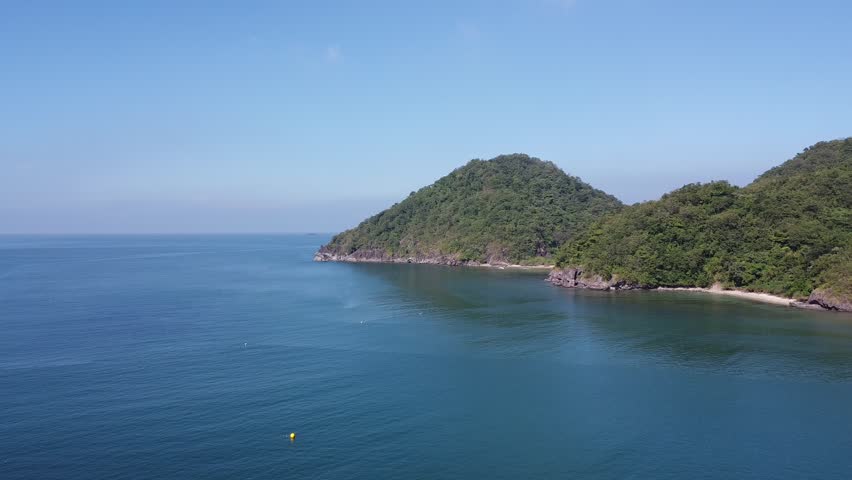Aerial shot of the beach of Pico de Loro Cove in Nasugbu Batangas