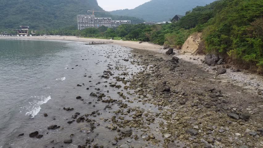 Aerial shot of the beach of Pico de Loro Cove in Nasugbu Batangas