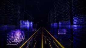 Digital analyzing of the Computer World. White Data Streams are processed by digital analyzing for hologram creation. A text Digital Shadow is Projected. Computer digital analyzing. 3D Animation. - Powered by Shutterstock - Get 15% off with code: PIKWIZARD15