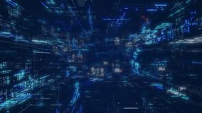 3D Big Data Digital tunnel square with futuristic matrix. - Powered by Shutterstock - Get 15% off with code: PIKWIZARD15