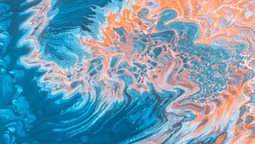 Abstract Motion Graphics. Colorful Dynamic Fluid with Holographic Effect. Smooth Flowing of Gradient Liquid Video Background 4k