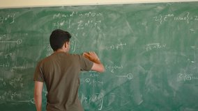 Student or Teacher erasing classroom chalkboard after teacher leaving class.Student erasing notes or topics on classroom study board. Education concepts. - Powered by Shutterstock - Get 15% off with code: PIKWIZARD15