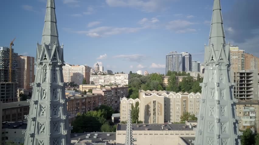 AERIAL. Church of St. Nicholas. Kyiv Ukraine