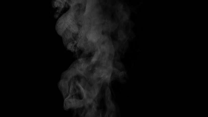 Background slow motion video of smoke from boiling water. Steam rises on a black background. High quality 4k footage Royalty-Free Stock Footage #1100649983