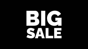 "big sale" banner footage 4K Special Discount animation sales shopping social media background - Powered by Shutterstock - Get 15% off with code: PIKWIZARD15