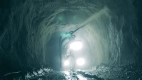 Industrial mechanism is irrigating mine from the inside - Powered by Shutterstock - Get 15% off with code: PIKWIZARD15