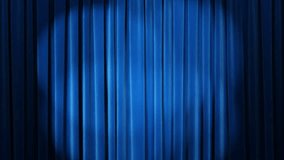 Empty theater velvet curtains with spotlights. Looping animation, 4k 