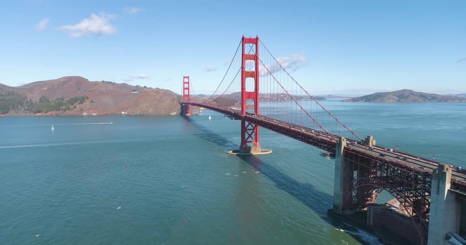 Golden Gate Bridge with Kayaks (Drone Footage)