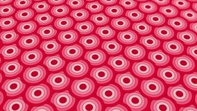 animated abstract pattern with geometric elements in red tones gradient background