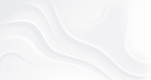 4k Elegant light grey white seamless looped background. Wavy dairy stripes animation. Digital minimal universal 3d BG. Soft premium minimalist luxury design template. Animated soft swirl water pattern