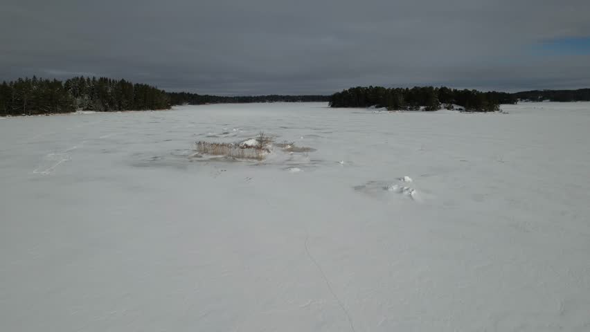 Winter in Finland, cold and windy.