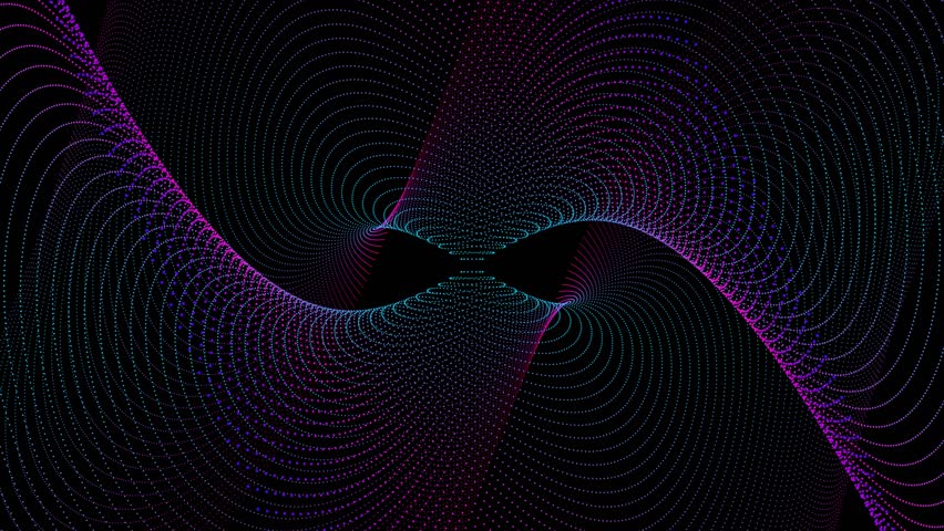 Abstract geometric wane lines pattern dynamic on rotating gradient flowers background | Shutterstock HD Video #1100697169