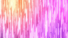 Abstract purple multi-colored glowing flying lines stripes of luminous dots and energy particles abstract disco background. Video 4k, 60 fps