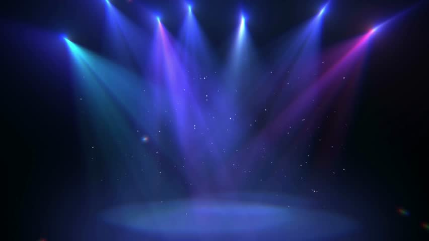 Stage lights shining at studio. Seamless looping animation. Royalty-Free Stock Footage #1100709503
