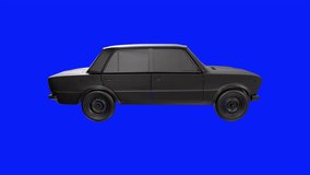 Car vehicle isolated on blue background 3d rendering loop - Powered by Shutterstock - Get 15% off with code: PIKWIZARD15