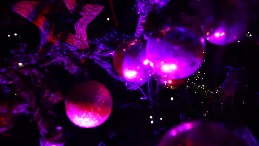 Christmas tree decorations in church - close up