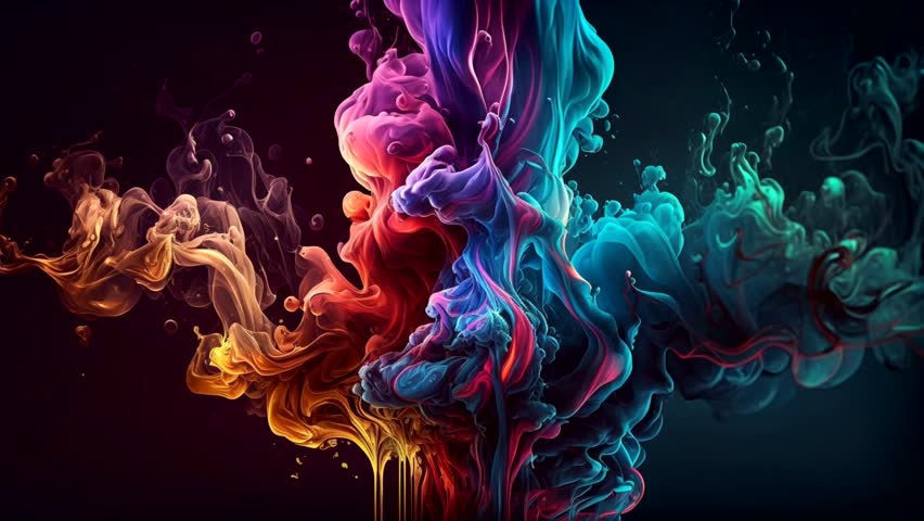 abstract liquid marble texture, fluid art. Very nice abstract blue red design swirl background video. 3D Animation, 4k Royalty-Free Stock Footage #1100714209