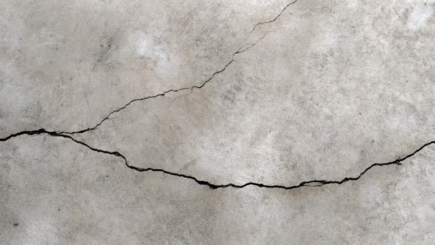 Cracked texture concrete floor cement wall broken Royalty-Free Stock Footage #1100720185
