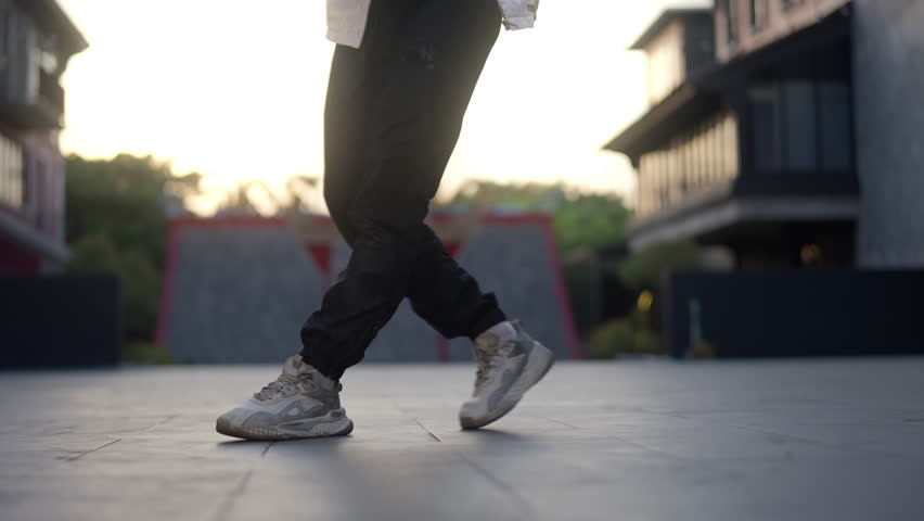Sneakers, Breakdancing, Man, Town Square, Bangkok | Shutterstock HD Video #1100722941