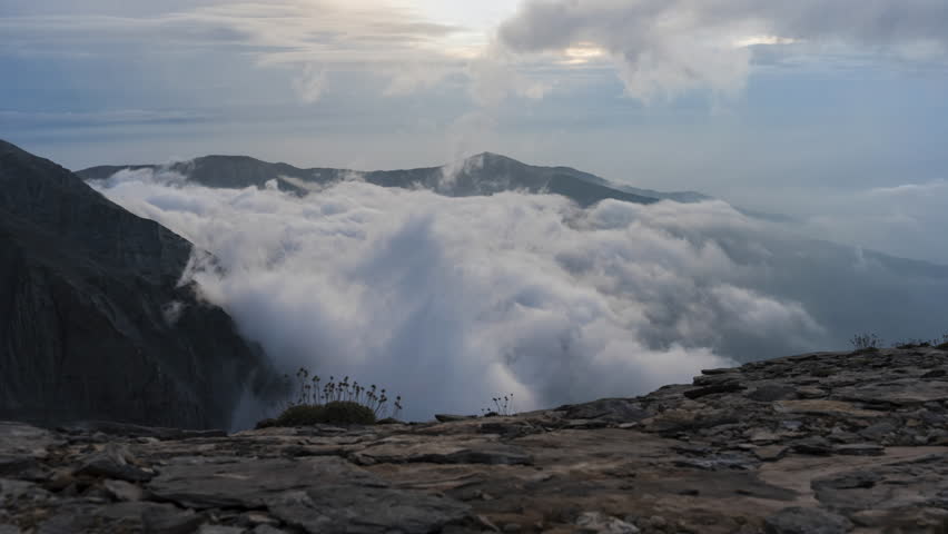Timelapse Mount Olympus Greece Clouds Kazania location sunset
