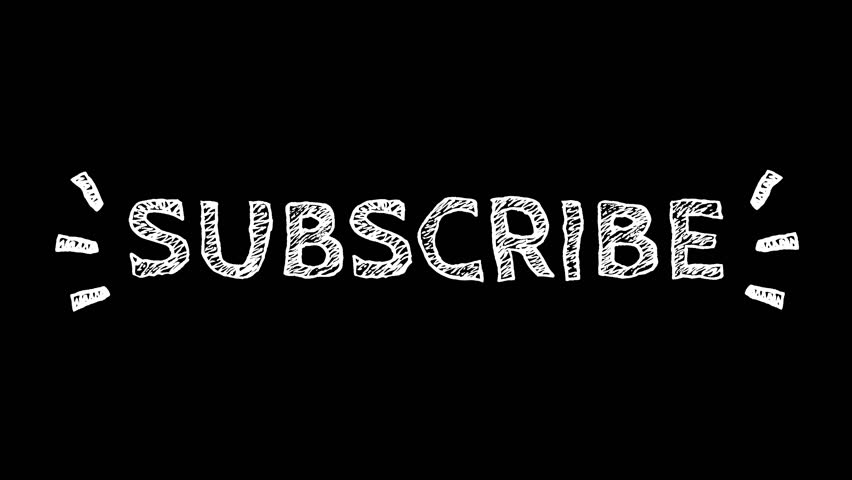 Animated hand drawn lettering text Subscribe on mustard tint. Moving ...