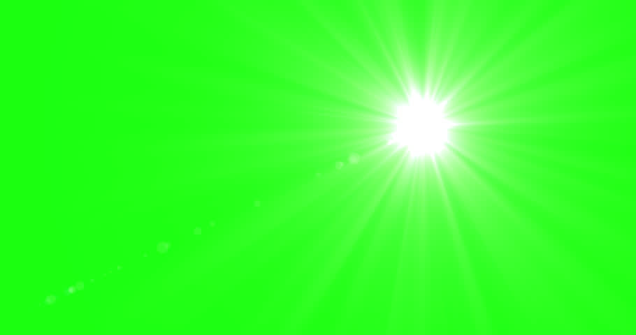 Sun isolated on green screen. Sunlight overlay light effect, seamless loop animation Royalty-Free Stock Footage #1100726343