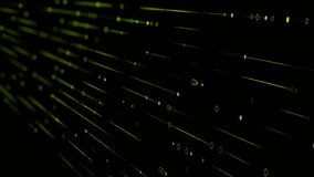 Hi-tech green dotted lines on black background. Seamless looping futuristic modern motion design. Video animation Ultra HD 4K 3840x2160