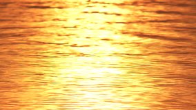 Gold Abstract background Golden water wave texture background. Footage stock background concept Water wave sunset refection animation background. High quality footage stock 4K ProRes422