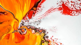 Abstract background of beautiful unique colorful fluid marble movement. Marble liquid waves, water ripples, waves, colorful liquid paint. Beautiful fluid art 3D Abstract Unique marble video. 4K
