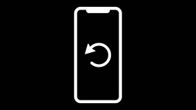 Phone rotate animation black background