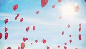 Animation of emoji and heart icons over blue sky. social media and communication interface concept digitally generated video. - Powered by Shutterstock - Get 15% off with code: PIKWIZARD15