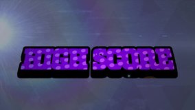 Animation of data processing over high score text. global business, finances, connections and digital interface concept digitally generated video. - Powered by Shutterstock - Get 15% off with code: PIKWIZARD15